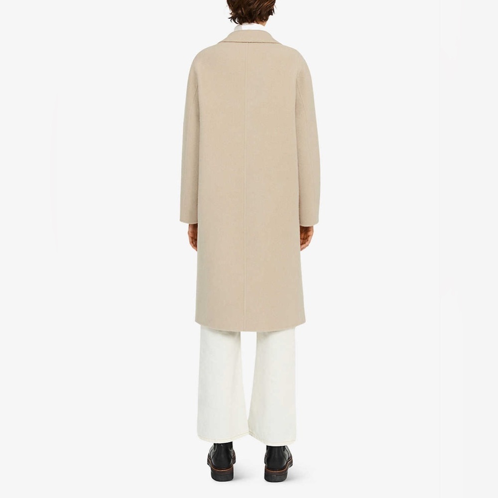 ⛄️CLAUDIE PIERLOT double-breasted patch pocket long wool blend coat NWOT - Picture 5 of 15
